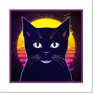 Retro Meow Posters and Art